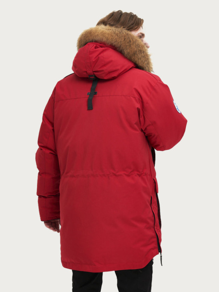 Пуховик Берген Top Arctic Goose мех ЧБК (Мужской; 50; Красный)